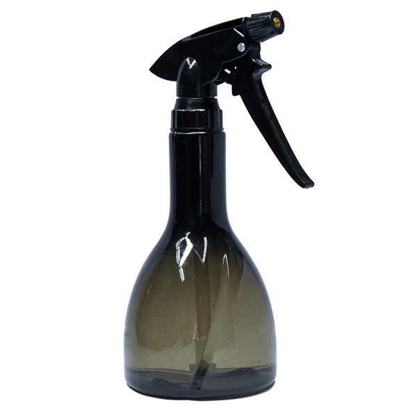 Translucent Black PVC Spray Bottle 500ml with Black Trigger Spray 