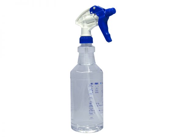 Clear PET Spray Bottle 750ml with Blue White Trigger Spray