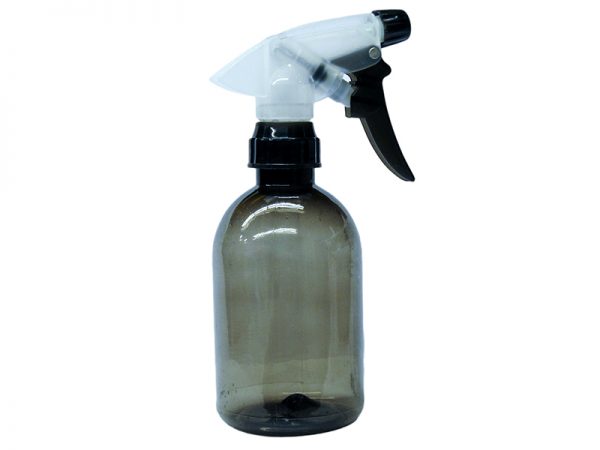 Translucent Black PETG Spray Bottle 290ml with Clear Sprayer