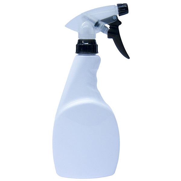 White PET Spray Bottle 500ml with Black Clear Trigger Sprayer