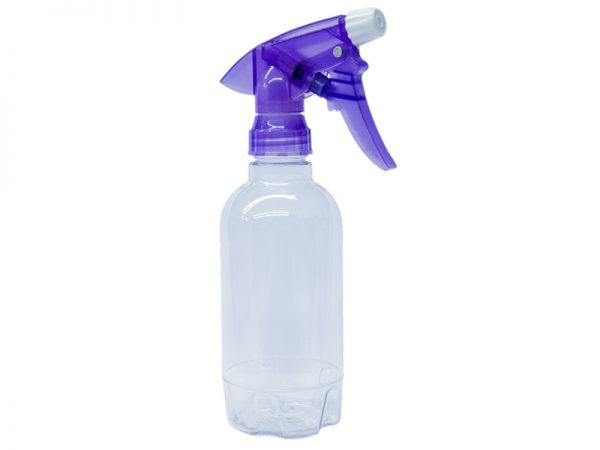 Clear PET Spray Bottle 320ml with Translucent Purple Sprayer