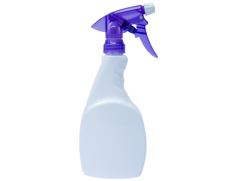 White PET Spray Bottle 500ml with Translucent Purple Trigger Sprayer