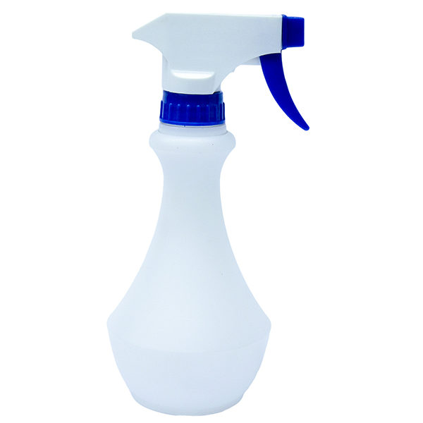 Translucent White HDPE Spray Bottle 280ml with Blue White Sprayer