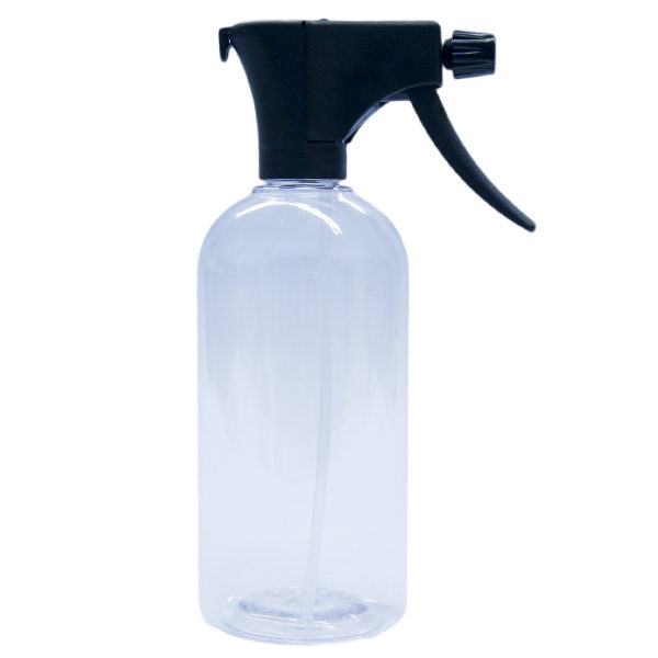 Clear PET Spray Bottle 500ml with Black Sprayer