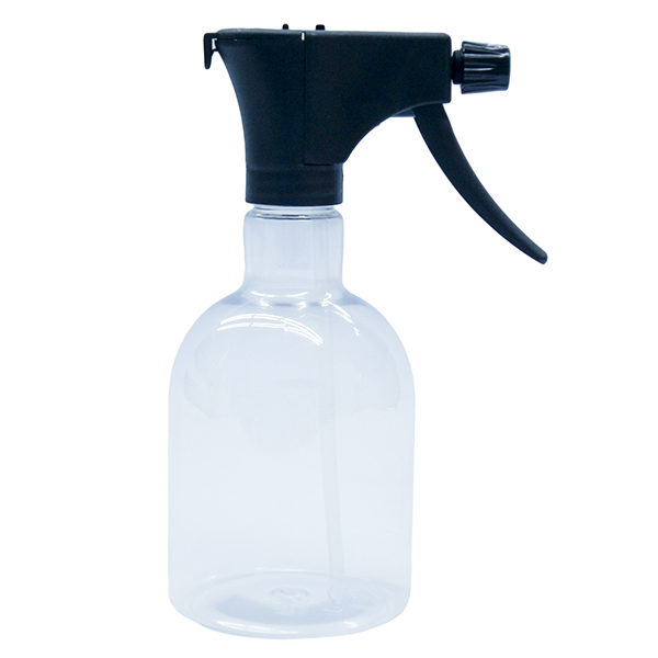 Clear PET Spray Bottle 450ml with Black Sprayer