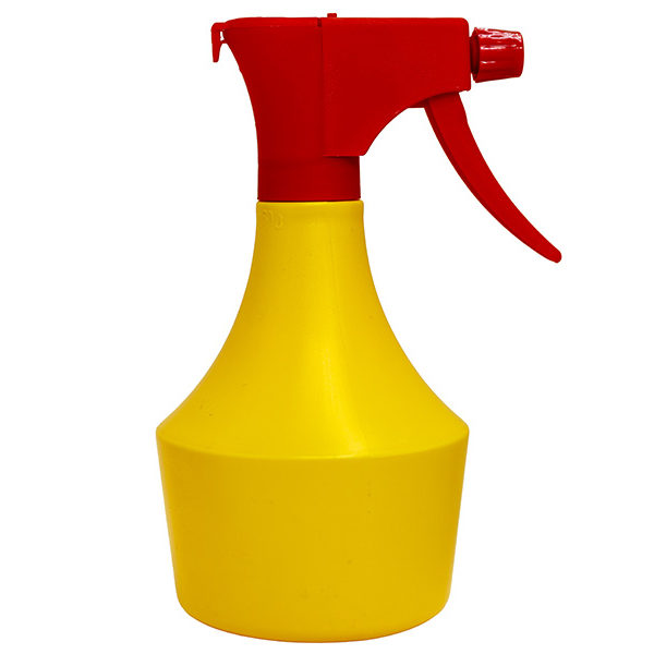Yellow HDPE Spray Bottle 500ml with Red Sprayer | Spray Bottles Supplier | Eround