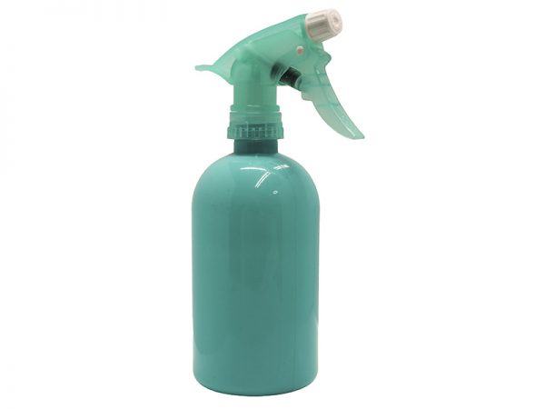 Green PVC Spray Bottle 500ml with White Green Sprayer | Spray Bottles Supplier | Eround
