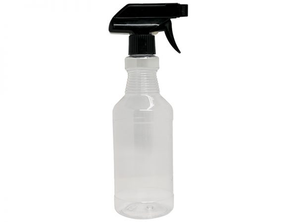 Clear PET Spray Bottle 500ml with Easy Black Sprayer | Spray Bottles Supplier | Eround