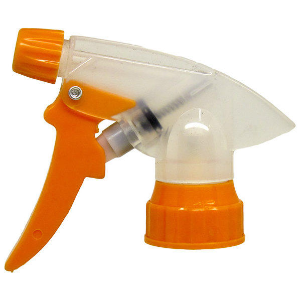 Orange Nozzle Cap, Clear Body Trigger Sprayer | Eround Spray Bottles | Taiwan Supplier