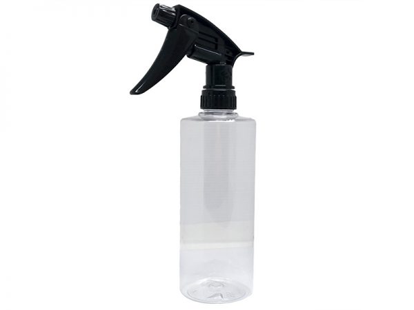 Clear PET Spray Bottle 500ml with Black Trigger Sprayer | Spray Bottles Supplier | Eround