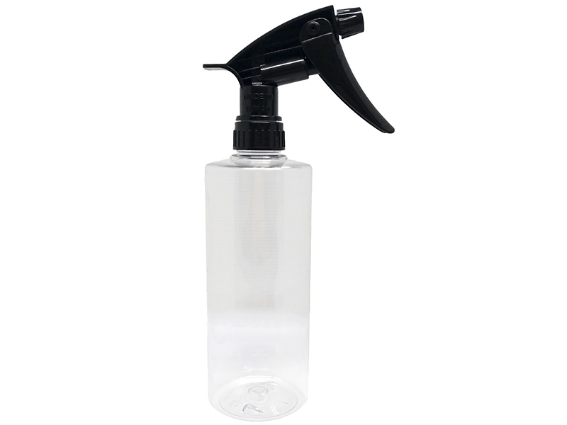 Clear PET Spray Bottle 500ml with Black 