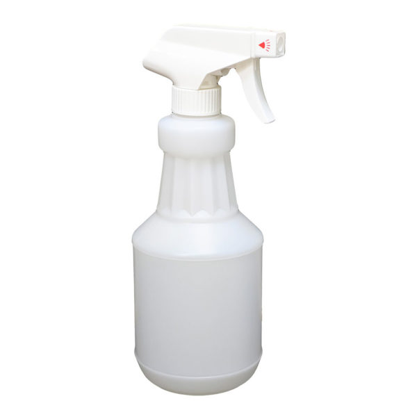 SBY906501 - Translucent HDPE Plastic Bottle 650mL with White Trigger Sprayer