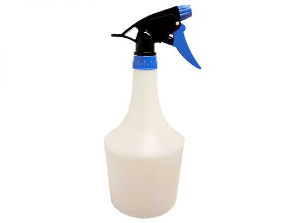 Spray Bottle 1000ml Translucent White with Blue-Black Trigger
