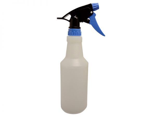 Spray Bottle 500ml Translucent White with Blue-Black Trigger