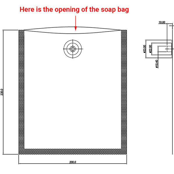 One Side Opening Disposable Liquid Soap Bag 800ml
