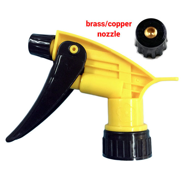 Black Yellow Chemical Resistant Trigger Sprayer with Copper Nozzle
