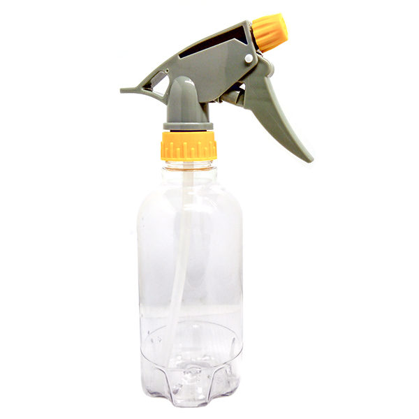 Spray Bottle 300ml PET Bottle with Yellow-Gray Trigger
