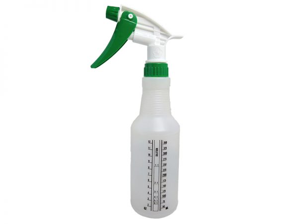 500ml HDPE Bottle with Graduated Measure and Green White Trigger