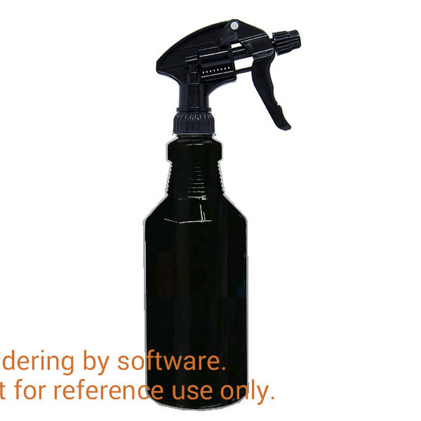 750ml Black Neck Rings PET Spray Bottle with Black Trigger