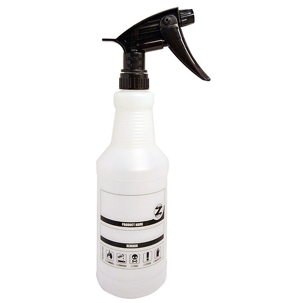 750ml HDPE Bottle with Graduated Measure and Black Trigger