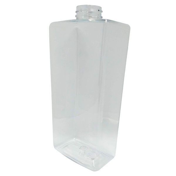 750ml Flat Square Clear PET Plastic Bottle