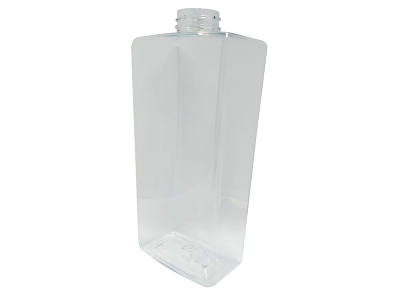 750ml Flat Square Clear PET Plastic Bottle