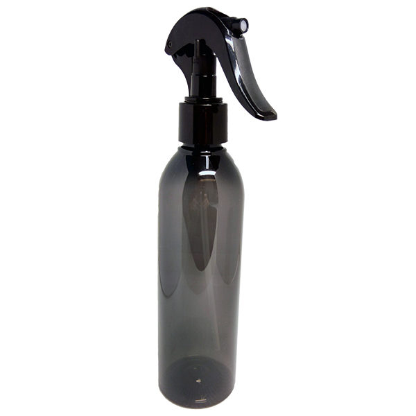Translucent Black PET Spray Bottle 250ml with Black Trigger