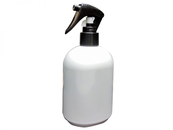 White PET Bottle 300ml with Black Trigger Sprayer