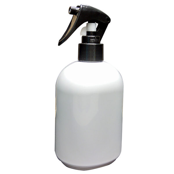 White PET Bottle 300ml with Black Trigger Sprayer