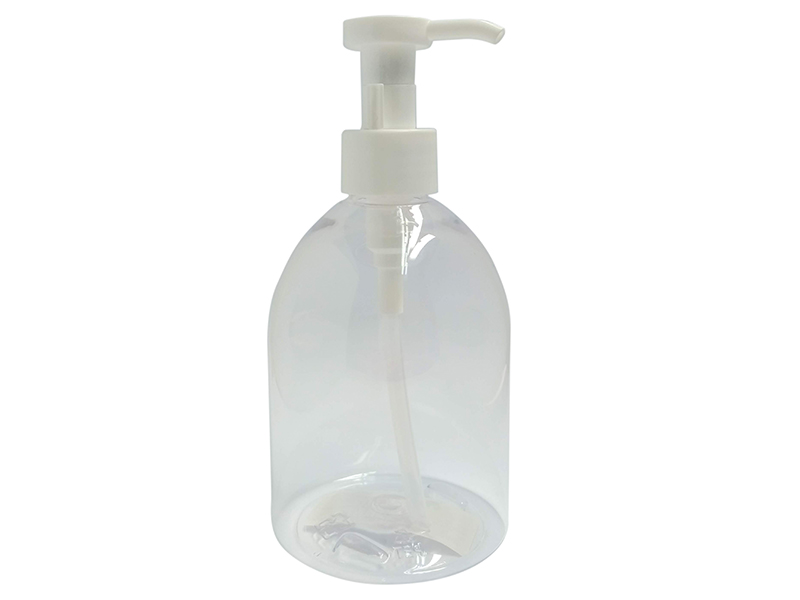 300ml Clear PET Bottle with 1CC White Cream Pump