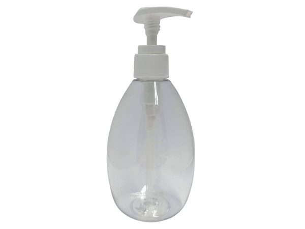 320ml Clear PET Bottle with 2CC White Lotion Pump