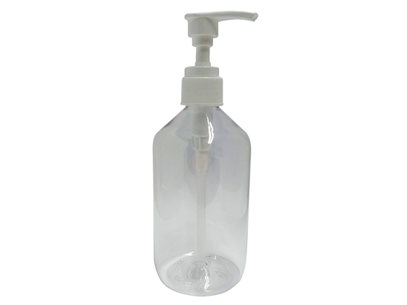 350ml Clear PET Bottle with 2CC White Lotion Pump