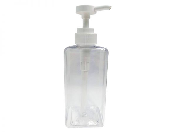 500ml Clear PET Bottle with 3.5CC White Dispenser Pump