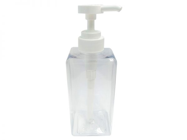 500ml Clear PET Bottle with 3.5CC White Dispenser Pump