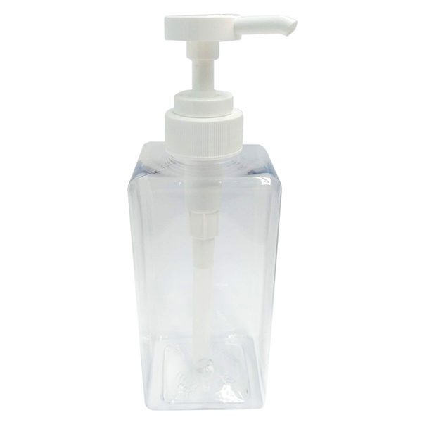 500ml Clear PET Bottle with 3.5CC White Dispenser Pump
