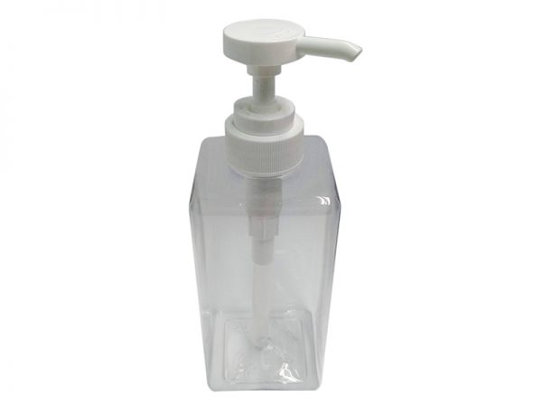 500ml Clear PET Bottle with 3.5CC White Dispenser Pump