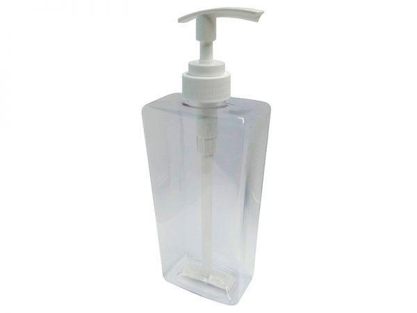750ml Clear PET Bottle with 3.5CC White Dispenser Pump