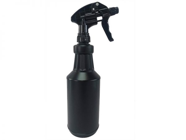 Fine Black HDPE Plastic Trigger Spray Bottle 940ml