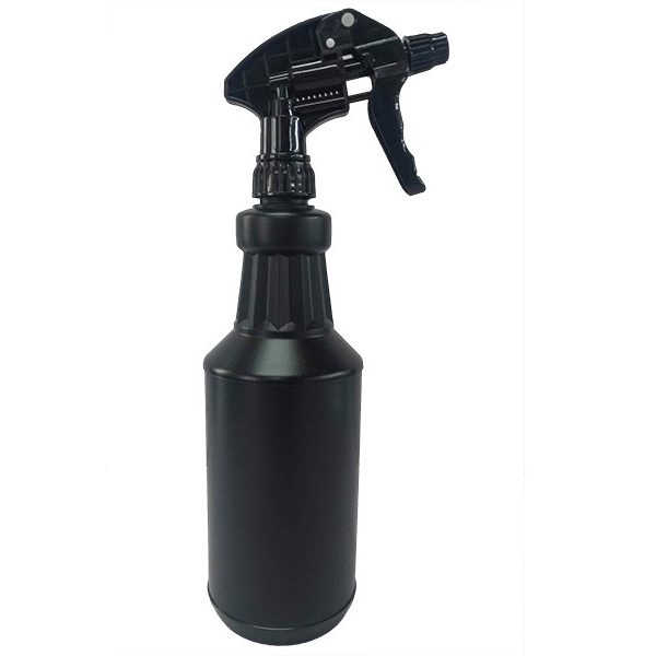 Fine Black HDPE Plastic Trigger Spray Bottle 940ml