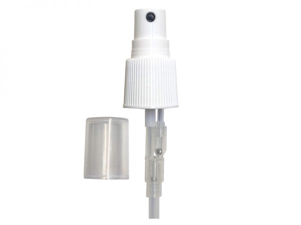 Double Tube Upside Down White Mist Pump Sprayer with Cover 22/415