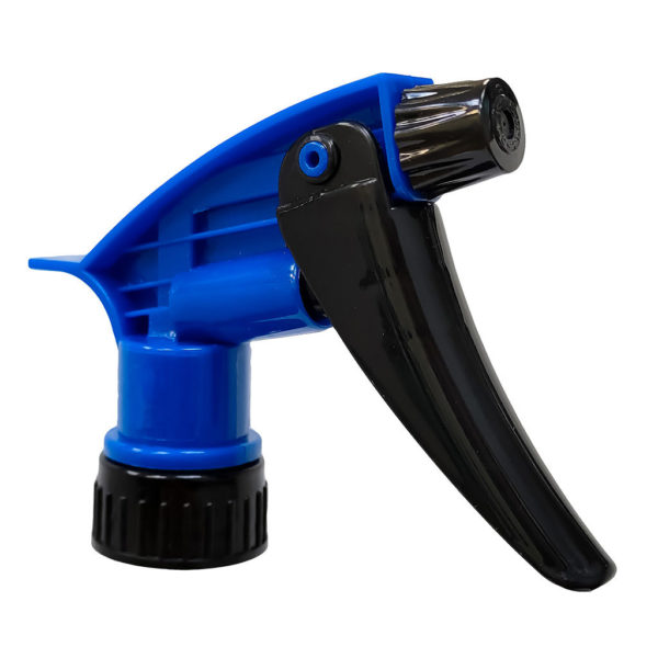 Blue Chemical Resistant Trigger Sprayer with Black Nozzle