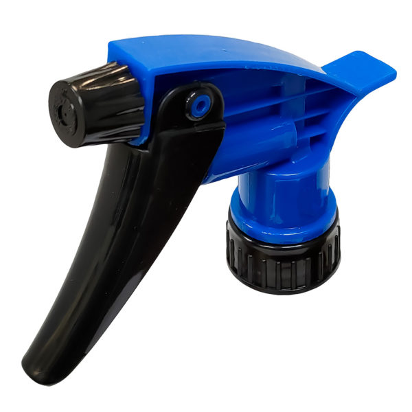 Blue Chemical Resistant Trigger Sprayer with Black Nozzle