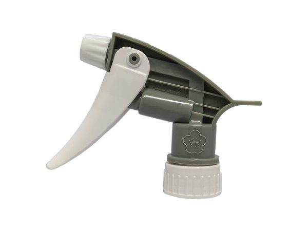 Gray Chemical Resistant Trigger Sprayer with White Nozzle