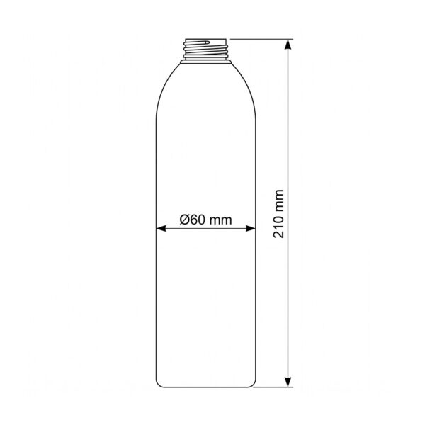 Fine Black HDPE Plastic Bottle 500ml