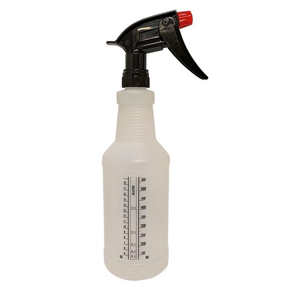 EVO Black-Red Chemical Resistant Trigger Spray Bottle 750ml with Graduated Measure