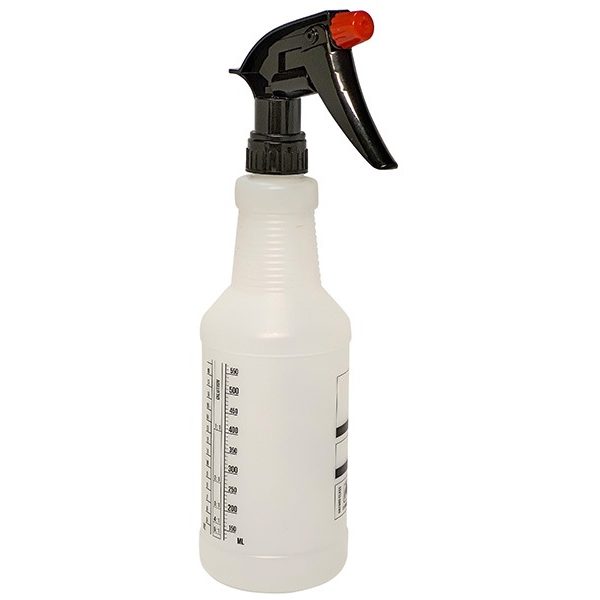 EVO Black-Red Chemical Resistant Trigger Spray Bottle 750ml with Graduated Measure