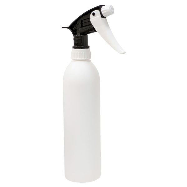 Elegant White HDPE Chemical Resistant Spray Bottle 500ml