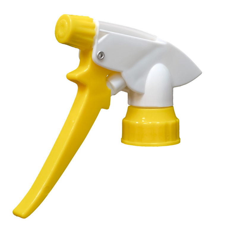 Yellow White Chemical Resistant Long Trigger Sprayer Eround 0387