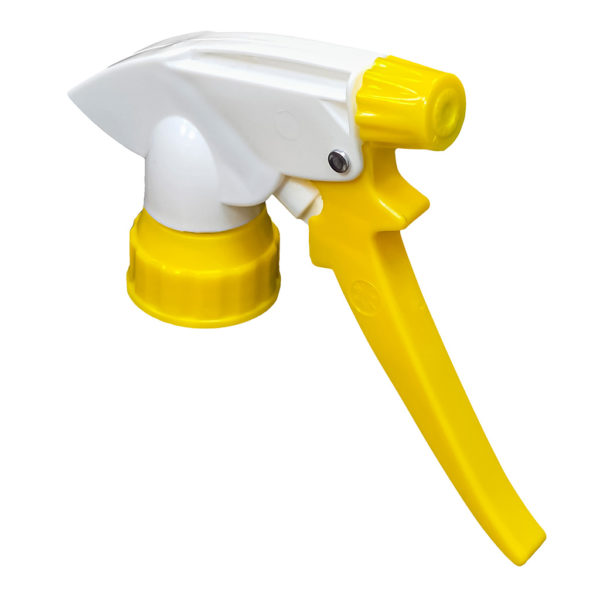 Yellow-White Chemical Resistant Long Trigger Sprayer