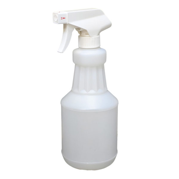 Translucent HDPE Plastic Bottle 650mL with White Trigger Sprayer